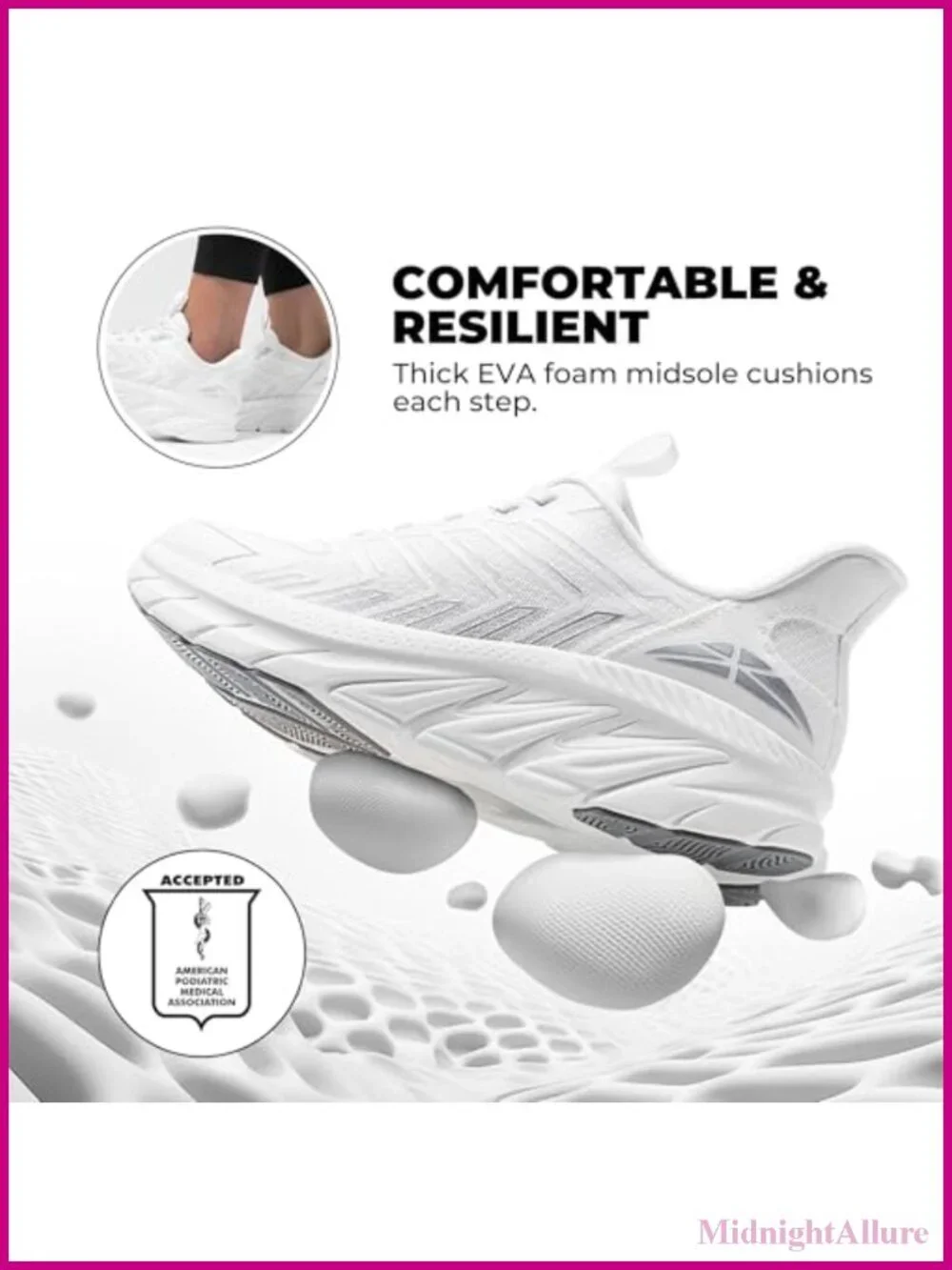Women's Slip-On Walking Sneakers Cushioned EVA Memory Foam